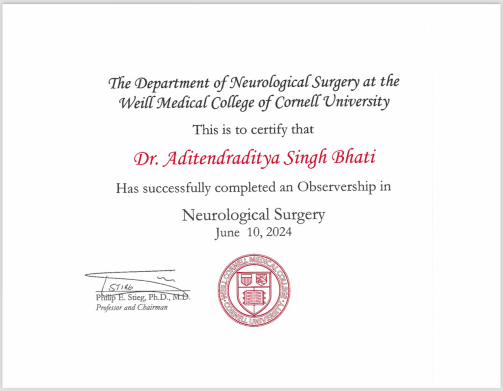 OBSERVERSHIP WEILL CORNELL UNI